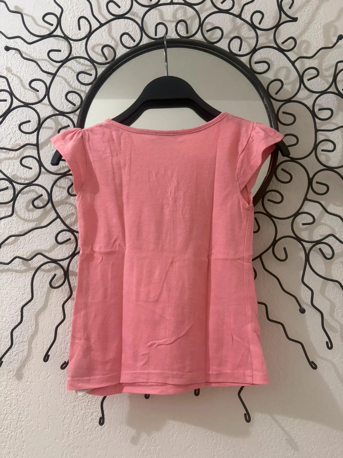 🔵 Camiseta coral rosa Primark "Hello Summer" motivos tropicales brillantes – Talla 6-7 años (122 cm) – photo 4